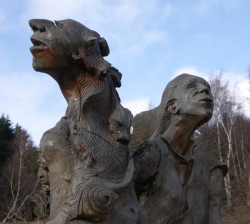 Meg wi the Muckle Moo sculpture at Torwoodlee